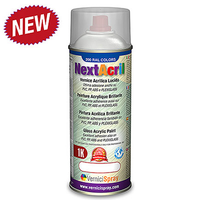NextAcril - Pintura acrílica en aerosol Brillante con excelente adherencia  en plástico RAL 9005 Negro intenso ES